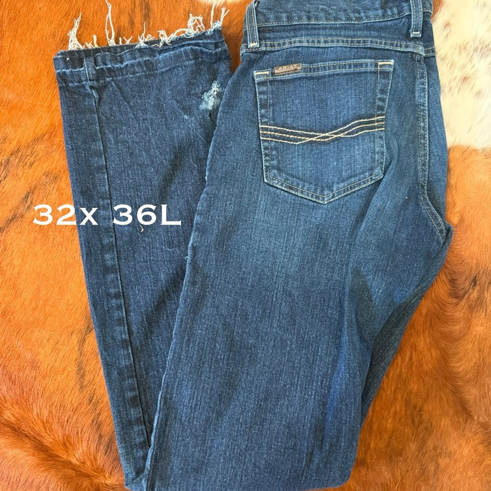 Blue Bootcut Jeans with Medium-Dark Wash